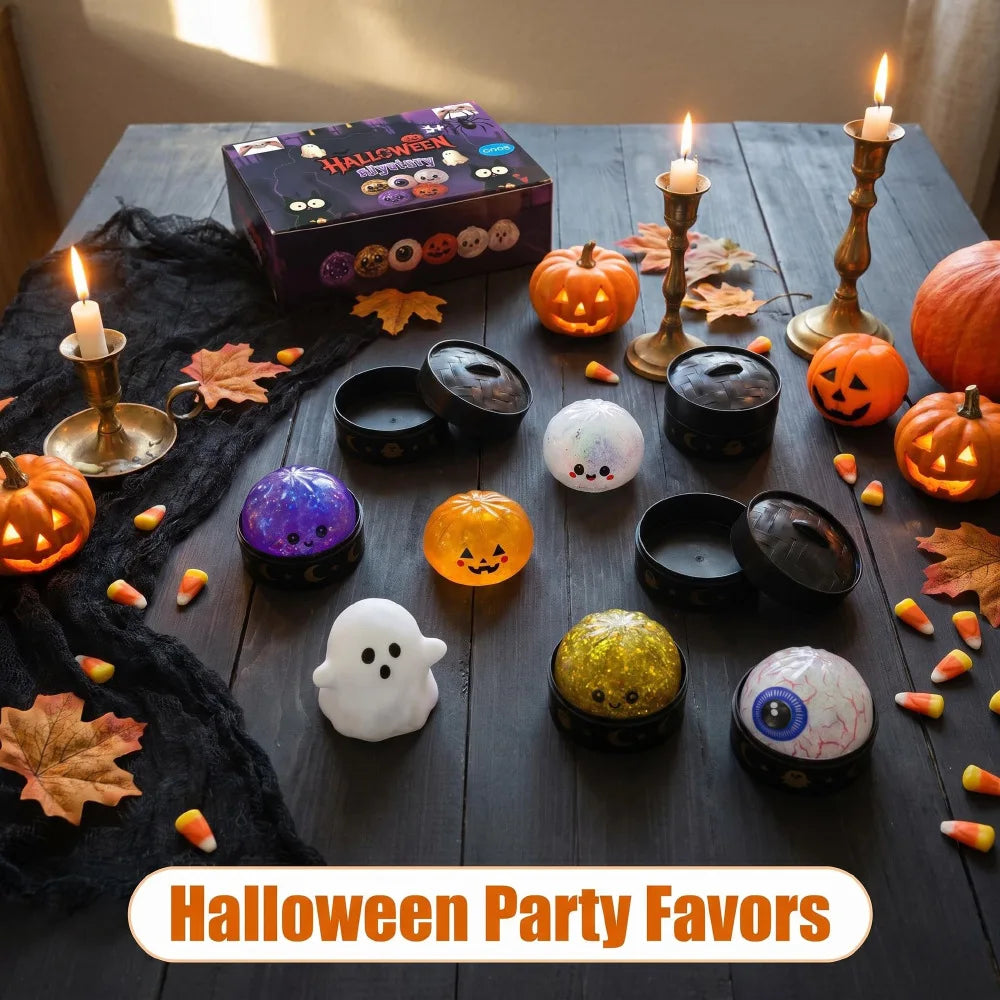 Halloween Party Gift Dumpling Squeeze Squishy Toys, Cute Slow Rising Squeeze Stress Relief Sensory Toy, Soft Kawaii Fidget Toy