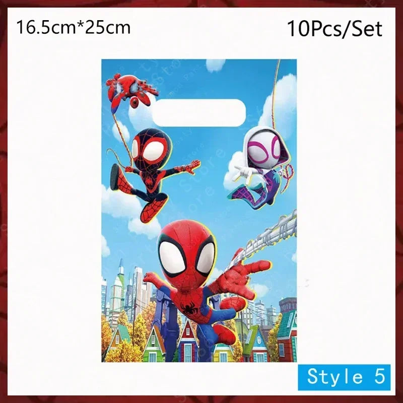 Spiderman Birthday Party Decorations Set Disposable Tableware Napkins Cup Plate Spidey and His Amazing Friends Birthday Supplies