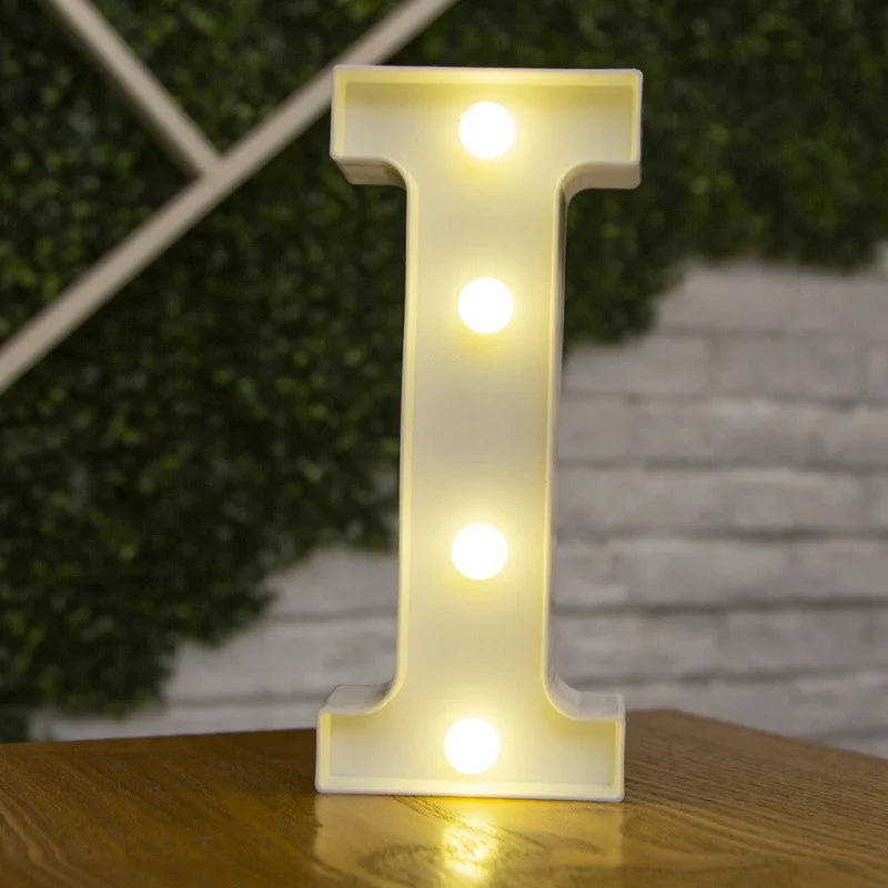 Alphabet Letter LED Nights Lights Number Lamp Decor Party Room Birthday Wall Wedding Home Decorations Personalised Ornaments