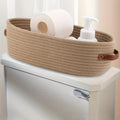 Oval Woven Bathroom Storage Basket, Multifunctional Desktop Organizer, Toilet Paper Holder, Toy Storage Basket  Basket Storage