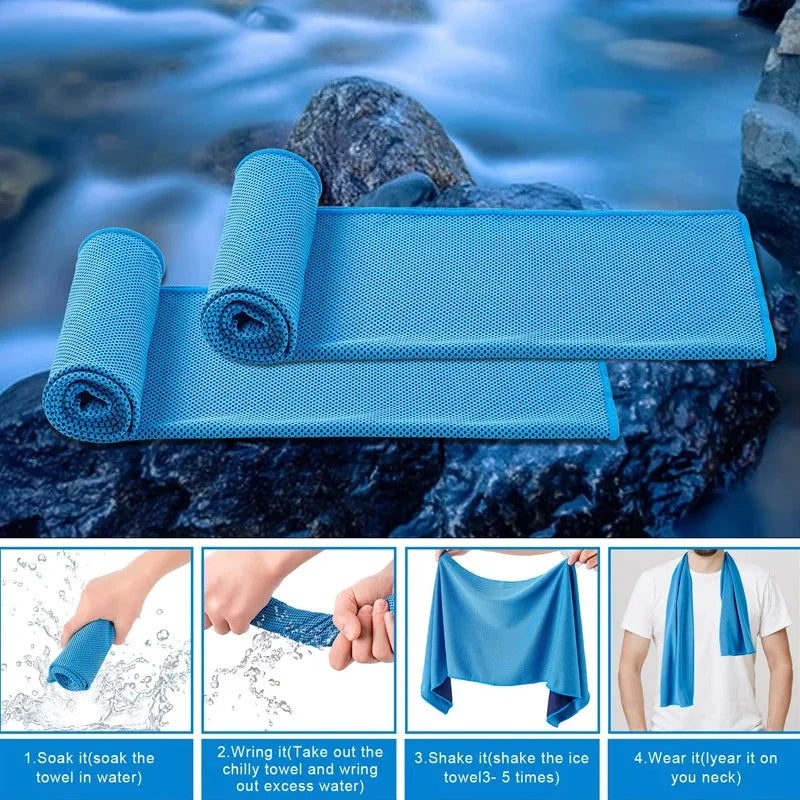 Outdoor Microfiber Sports Cooling Ice Towel Quick Dry Cold Fitness Towel for Camping - Cool Towel
