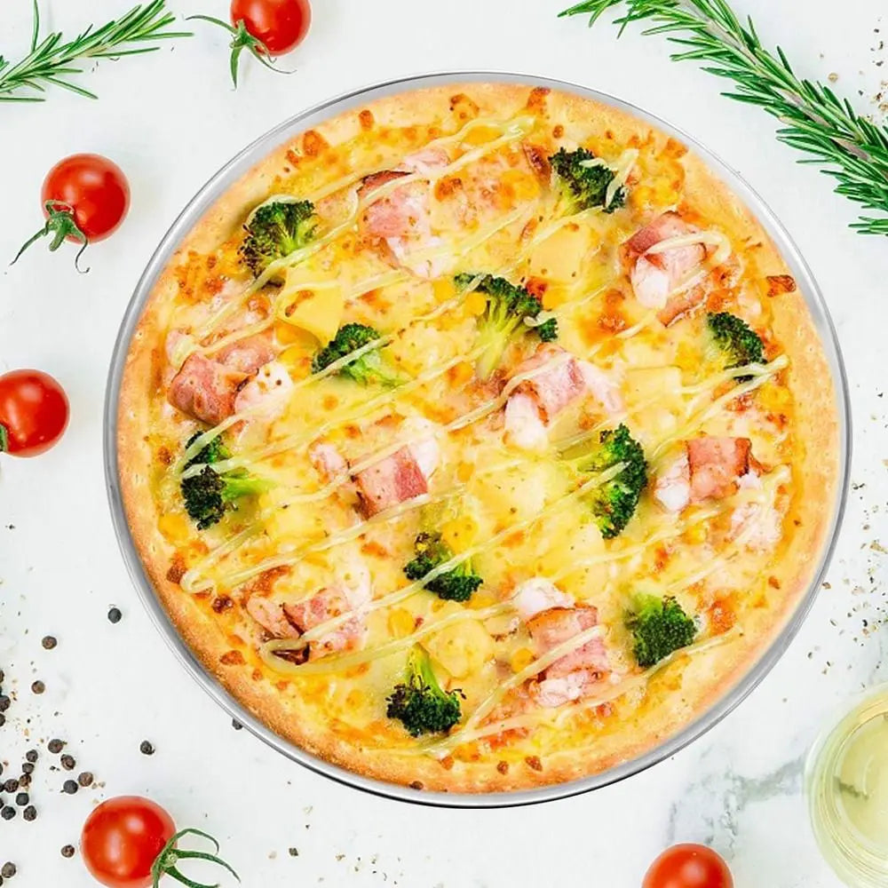 New Round Baking Tray Even Heating Non-stick Oven Tray Aluminum Alloy Pizza Baking Pan