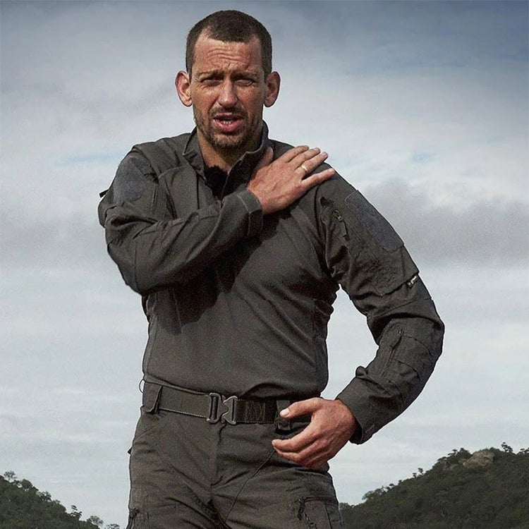 Autumn Tactical Shirt Men Field Training Clothes Breathable Long Sleeve Top Wear-Resistant Outdoor Training Hiking Hunting Shirt
