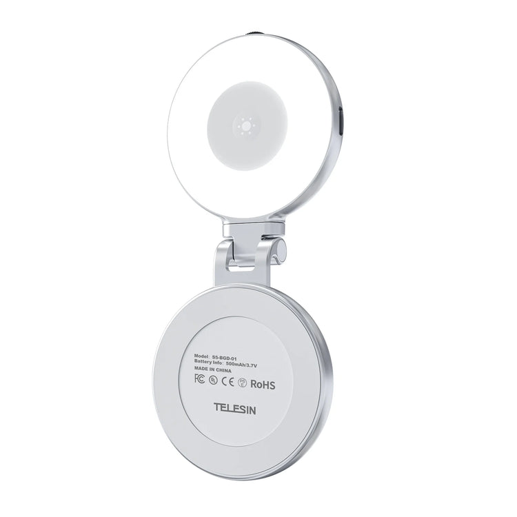 TELESIN Magnetic Fill Light Mini SSelfie Ring Fill Light 3 Modes with Mirror Light Universal for Smartphone Iphone Android