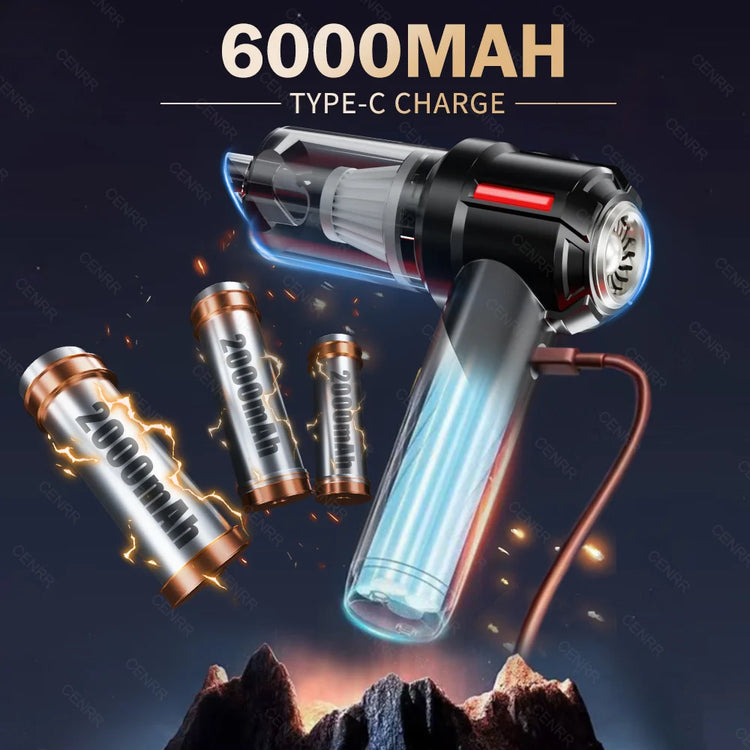 CENRR 998000PA Car Vacuum Cleaner Mini Cordless Powerful Wireless Car Cleaner HandHeld Portable Vacuum Cleaner Home Appliance