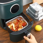 10pcs Rectangular Tin Foil Tray AirFryer Disposable Food Containers Bowls BBQ Take Away Cake Boxes Aluminum Packaging Box