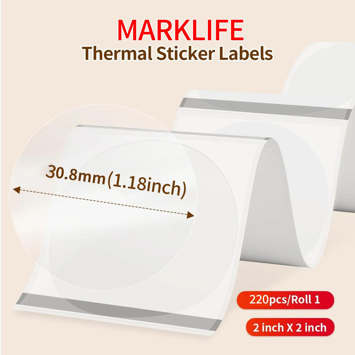 Marklife Thermal Label Printer P50 Bluetooth Sticker Printer Waterproof Tear-Resistant Stickers For Gift/Diy Creative/Marking