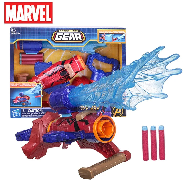 Hasbro Marvel AVENGERS3 Iron Man Spider-Man Captain America NERF Assembler Gear Dart Gun Infinity War End Game Launcher Toy