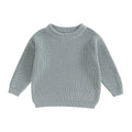Autumn Baby Girls Boys Sweaters Coat Kids Knitting Pullovers Tops Baby Boys Girls Solid Color Basic Cotton Long Sleeve Sweater