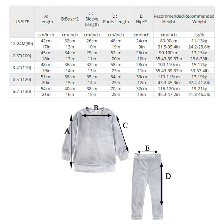 2026 Spring Kids Girl Velvet Suit Long Sleeve Pants Solid Clothes For Infant Toddler Boy Pullover Sweatshirt Set Teenage Outfits