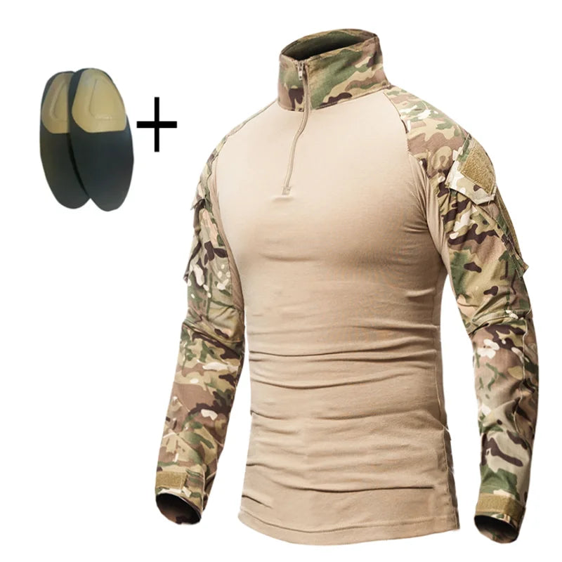 Men Tactical Uniform Camouflage Multicam Shirt Coat Pant Soldier Sniper Hunting Clothes