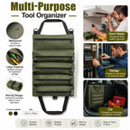 Heavy Duty Roll Up Tool Bag, Oxford Fabric Multi Tool Organizer for Mechanics Electricians Carpenters, Garage Storage