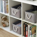 Foldable Storage Basket with Handle Rectangular Desktop Storage Box Home Supplies Underwear Socks Baby Toys Storage Bag