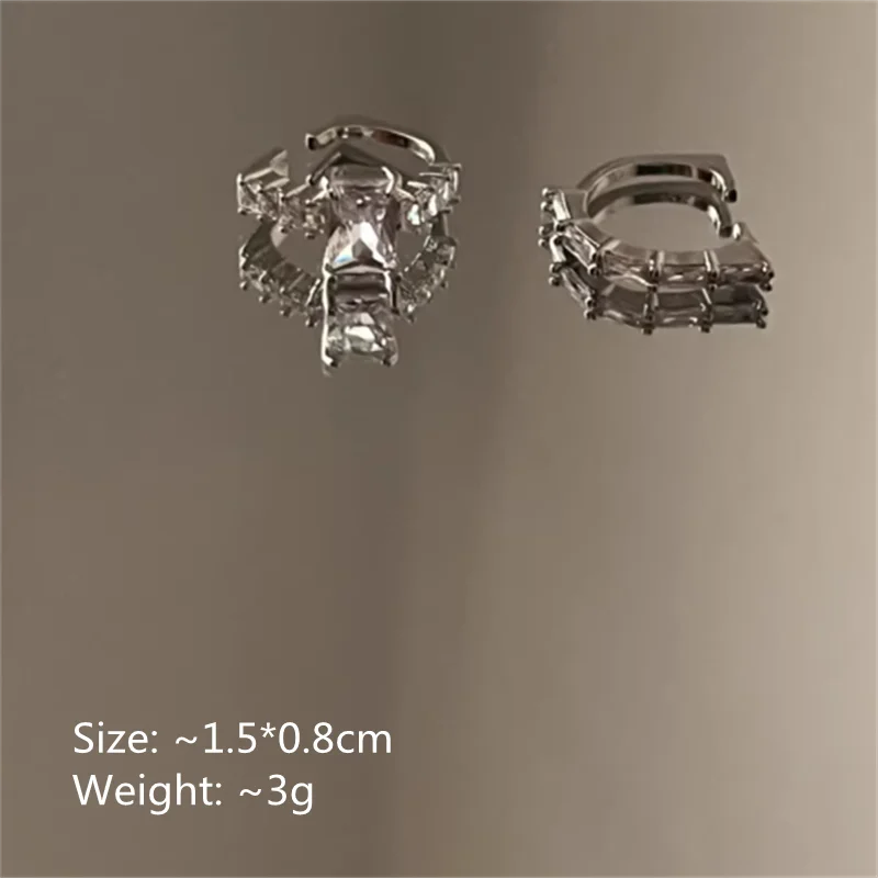 New Ear Cuff No Piercings Crystal Earring Cute Zircon Fake Cartilage Clip Earrings for Women Fashion Without Hole Jewelry Gift