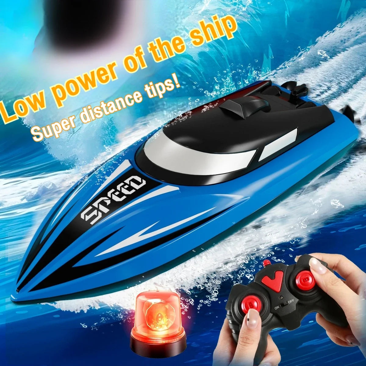 2.4G RC Boats Remote Control Speedboat Water Toy Electric Yacht Boat Double Propeller High Speed RC Ship Children Toys Xmas Gift