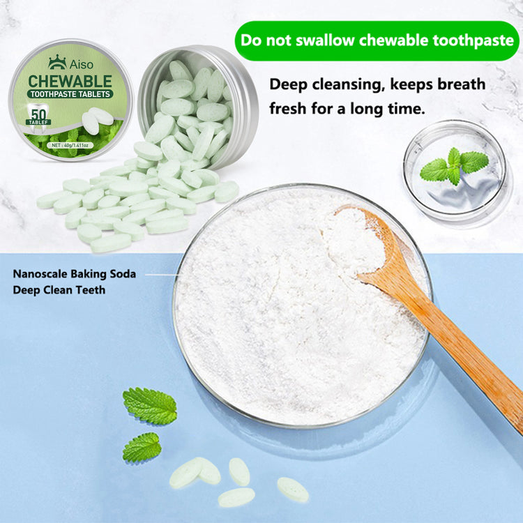 1PCS Travel Size Mouthwash Tablets, Mint Flavor, Travel Toothpaste, Keep Fresh Breath for a Long Time, Do Not Swallow, 50Tablets