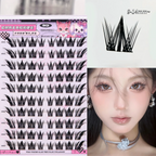 10 Rows of Large Capacity Glue-free False Eyelashes Single Cluster 10-12MM C-curled Natural Self-adhesive false Eyelashes