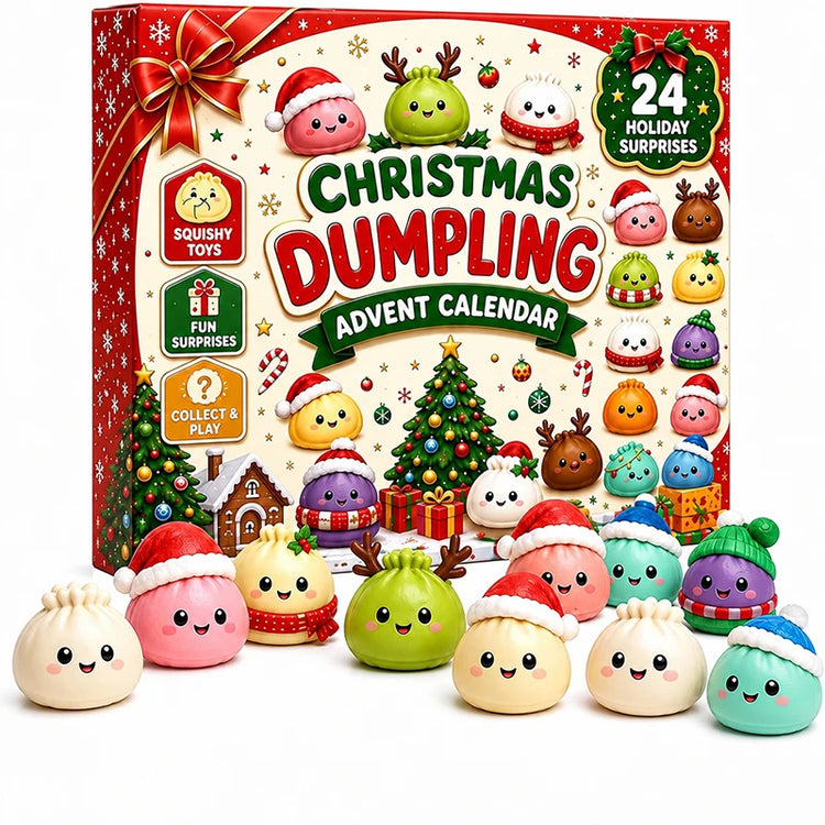 24 Styles Advent Calendar Squishy Christmas Dumpling Fidget Countdown Calendar Sensory Ornament Christmas Party Favors Gift