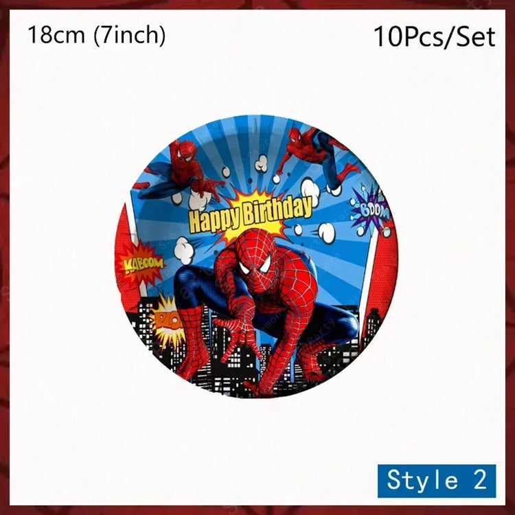 Spiderman Birthday Party Decorations Set Disposable Tableware Napkins Cup Plate Spidey and His Amazing Friends Birthday Supplies