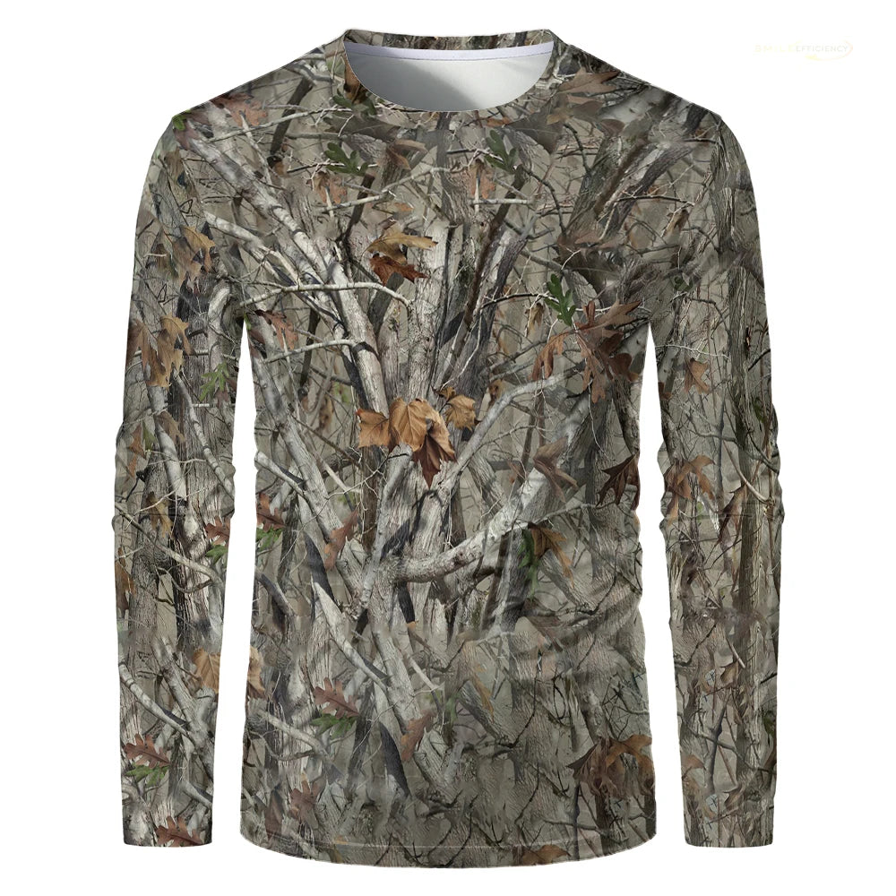 Summer Men's T-Shirt Camouflage Hunting T Shirt 3D Print Men's Clothing Long Sleeve Tops Man T Shirt Casual Clothes Men T-Shirt