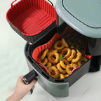 Silicone Air Fryer Liners Pot Square Airfryer Basket Plate Cooking Gadgets Reusable Non-stick Pizza Pan Oven Kitchen Accessories