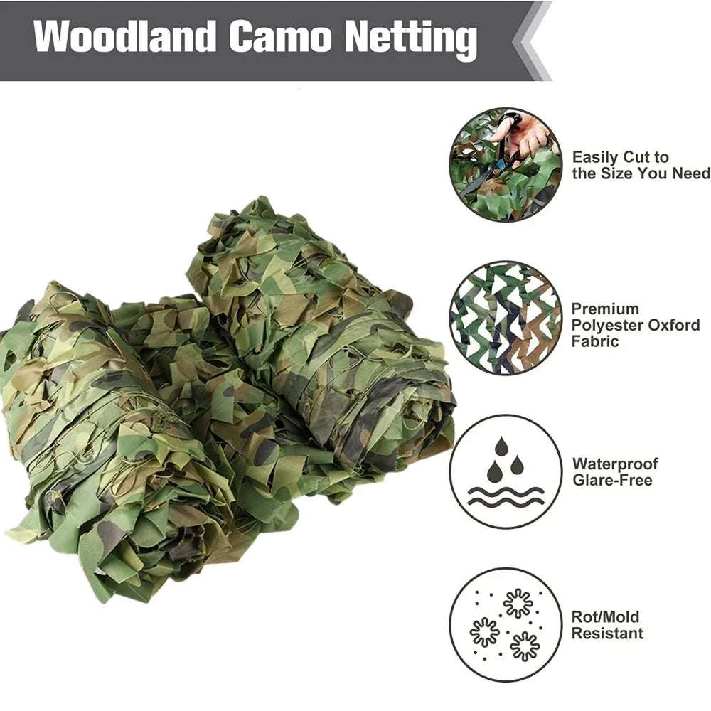 Camouflage Net Shade Net for Hunting Home Decor Paintball Bird Watching Camping Car Cover Hunting Blind Tree Stand Theme Decor