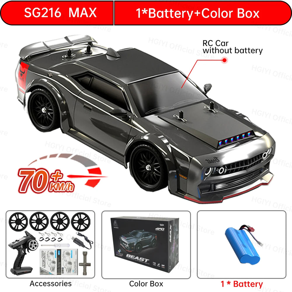 ZLL SG116 MAX/PRO 1:16 High Speed Drift Racing 80KM/H Or 40KM/H Brushless Motor 4WD RC Car Off Road Car Toys for For Kid Gift