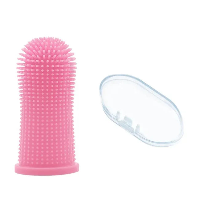 Dog Super Soft Pet Finger Toothbrush Teeth Cleaning Breath Care Nontoxic Silicone Tooth Brush Cat Dog Toothbrush Pet Products