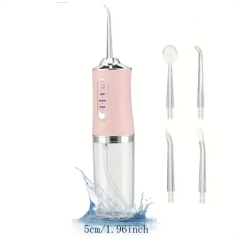 Portable Smart Electric Oral Irrigator Water Flosser 4 Jets 3 Modes Rechargeable Dental Water Jet Irrigator Dental Teeth Cleaner