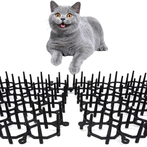 12 Pack Cat Deterrent Mat Scat Mat Spikes Plants Indoor Furniture Outdoor Garden Fence Pet Repellent Barrier Cats Repeller Dog