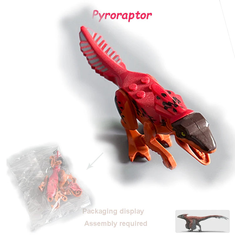 Dinosaur Figures World Building Blocks Set Jurassic Dino Model Educational STEM Bricks DIY Assemble Toys for Kids Birthday Gifts