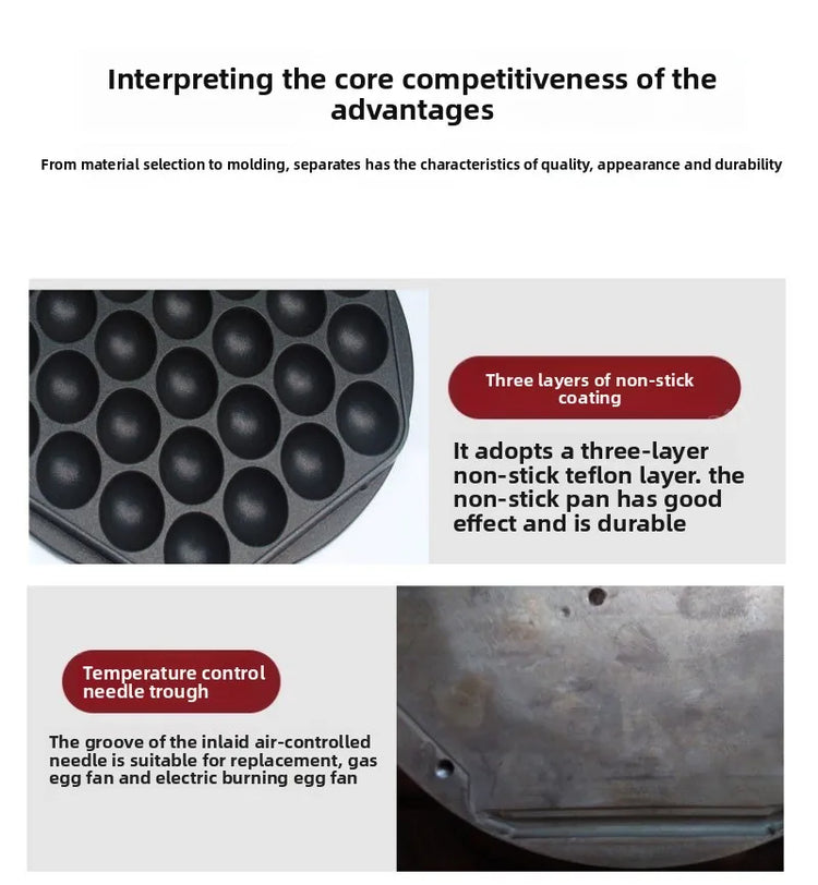 Commercial Electric Egg Bubble Waffle Maker Machine Hong Kong Eggettes Waffle Iron Cake Oven Bubble Waffle Machine