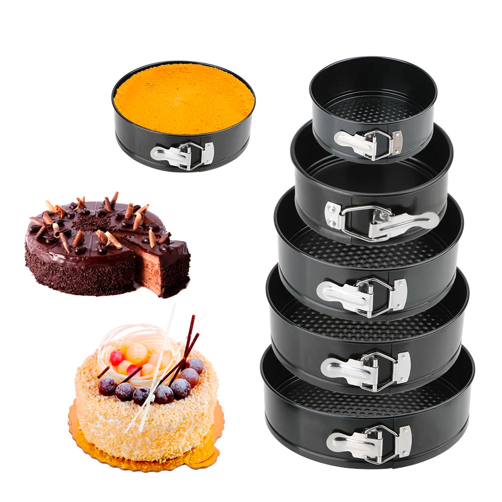 Kitchen Accessories Carbon Steel Cakes Molds Round Cake Pan Bakeware Non-Stick Metal Bake Mould Removable Bottom