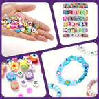 700Pcs Jewelry Making Kit DIY Beaded Crafts for Necklaces & Bracelets Acrylic, Soft Clay, Animal Charms, Polymer Clay Bead Sets