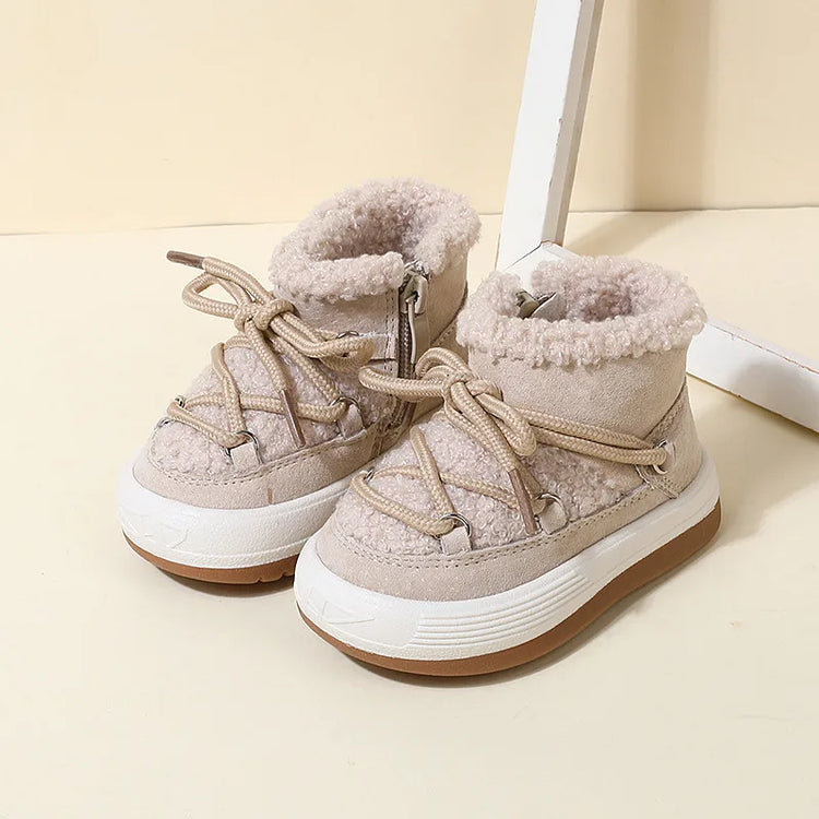 DIMI New Autumn/Winter Baby Boots Warm Plush Rubber Sole Toddler Kids Sneakers Infant Shoes Fashion Little Boys Girls Boots