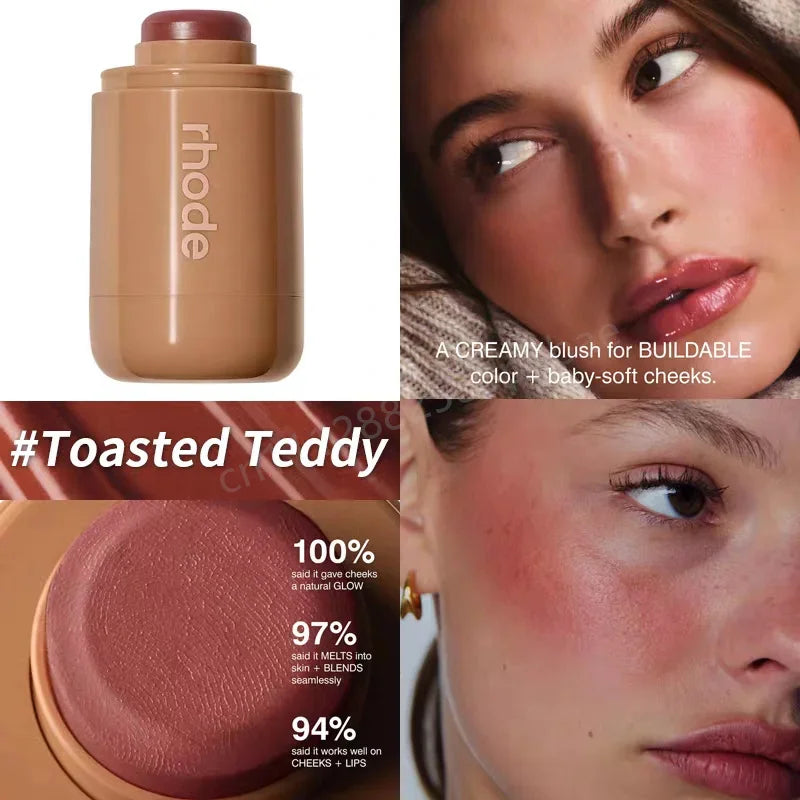 Skin Pocket Bronzer Stick Cream Contour Bronzing Balm Buildable Natural Warm Blush Shade Waterproof Long Lasting Face Makeup