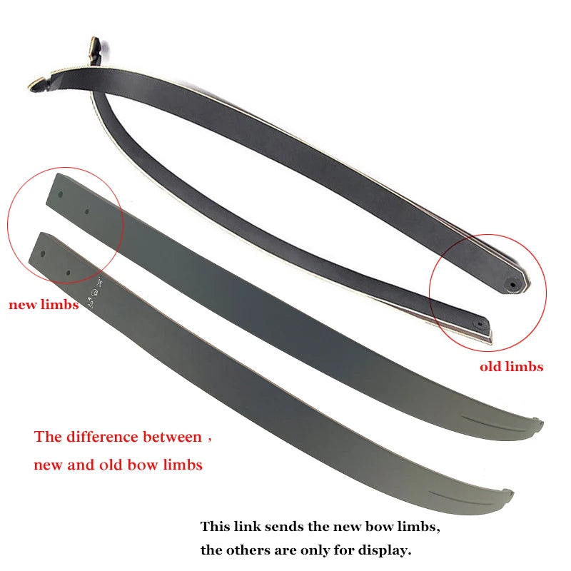 20-60lbs 60inch Archery Blue Recurve Bow Longbow Takedown Bow Limb Right Left Hand Longbow for Hunting Shooting