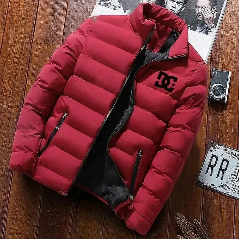Outdoor camping men's thick jacket jacket men's winter clothing fashion stand collar warm jumpsuit men's jacket 2024 new item