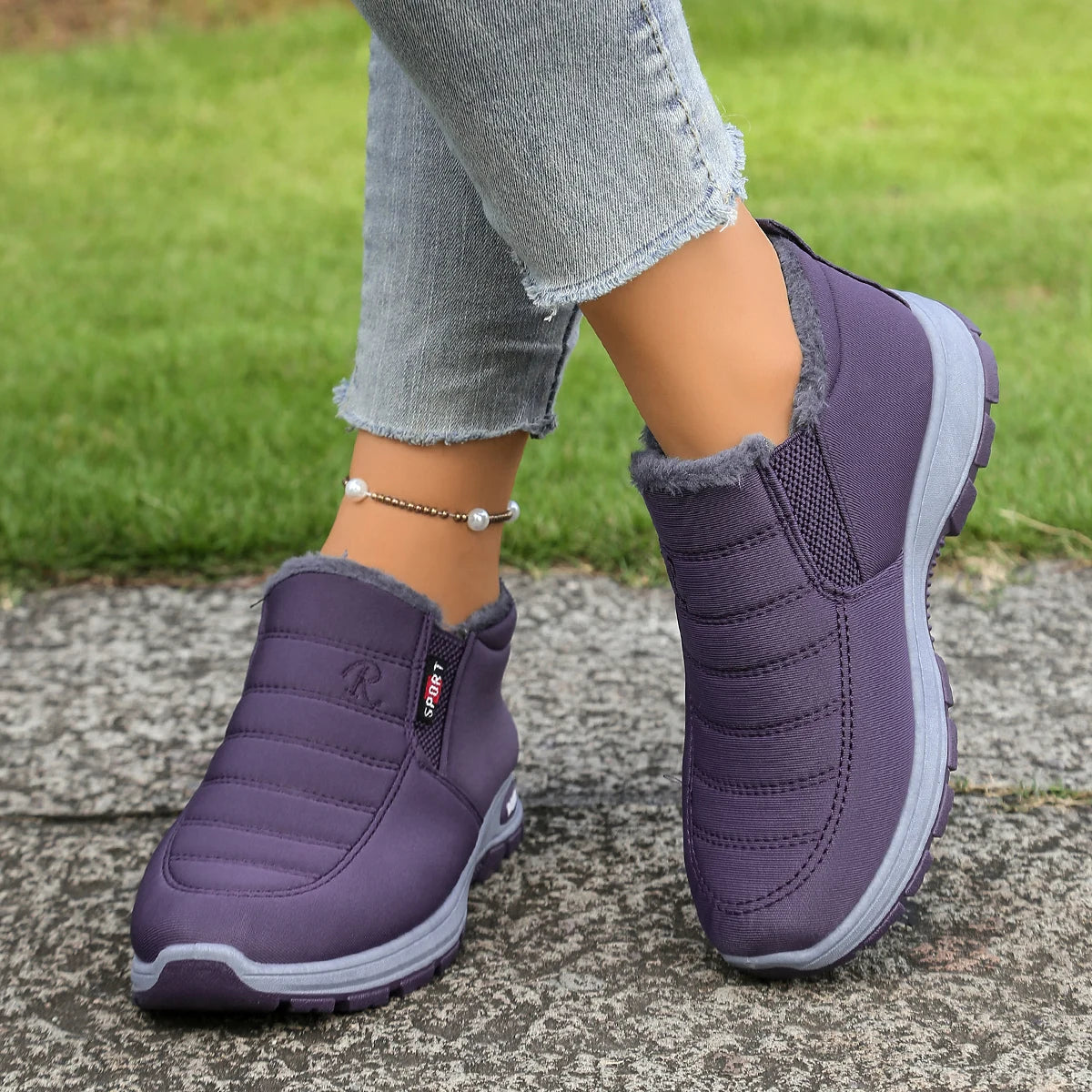 Couple Shoes, Men's and Women's Casual Shoes, Warm, Fleece, Thickened, Anti-Slip, lightweight Snow Boots with Free Shipping