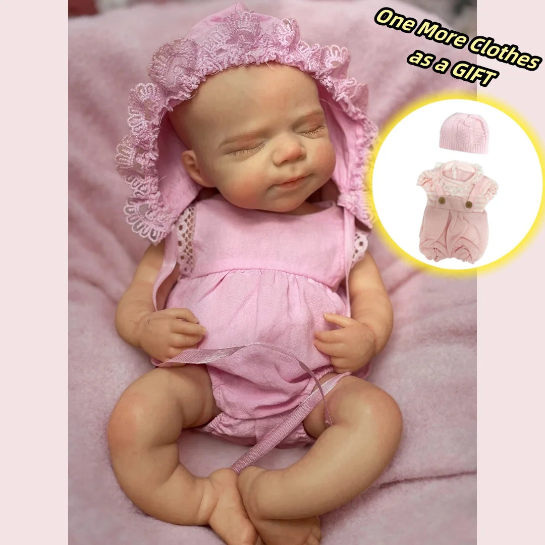 2 Sets Clothes & Washable Pascale Whole Body Silicone Bebe Reborn Girl With Open Mouth Soft Touch Newborn Silicone Girl Doll
