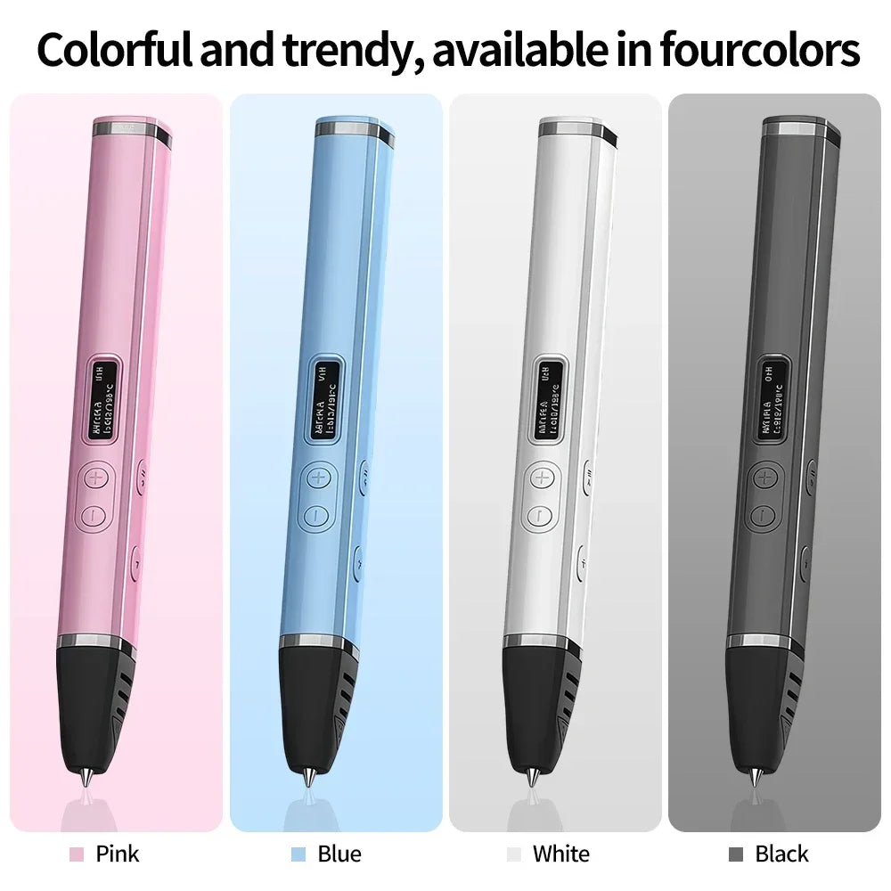 Professional 3D Print Pen Competition Level OLED Display 3D Printing Pens With PLA Filament 3D Doodling Making Detachable Design