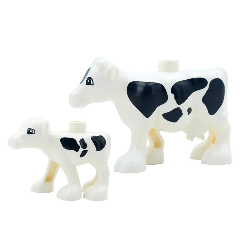 Big Building Blocks Animals Parts Zoo Sets Dinosaur Assemble Accessory Compatible Duplon Bricks Jurassic Toys for Children Gift