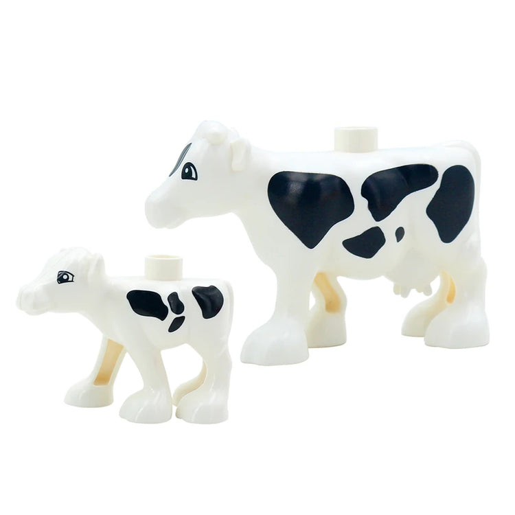 Big Building Blocks Animals Parts Zoo Sets Dinosaur Assemble Accessory Compatible Duplon Bricks Jurassic Toys for Children Gift