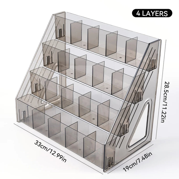 3/4/5/6/7 Layers Acrylic Nail Polish Display Rack Transparent Cosmetic Organizer Multi-layer Simple Mounting Rack Stand Holder
