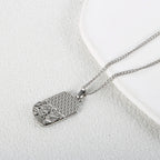 Square Pendants Delicate Stainless Steel Chain Pendant Necklace For Women Necklace