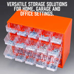 25 Multi-grid Drawer Parts Box Wall-mounted Screw Classification Component Box Tool Case Electronic Components Storage Toolbox
