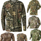 Mens Real Tree Fishing Hunting Tactics Camouflage 3d Print T-shirt Men Women Fashion Outdoor Sports Camo Tops Tees Mens Clothing