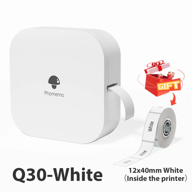 Phomemo Q30 Bluetooth Thermal Label Printer, Pocket Sticker Maker for Date/DIY Labels, iOS Android Wireless Printer, Multi-Paper