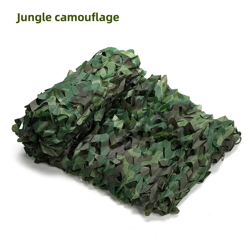 Camouflage Net Hunting Camouflage Net Car Tent Awning Shade Mesh Black Green Blue Forest Sun Protection Outdoor Shading