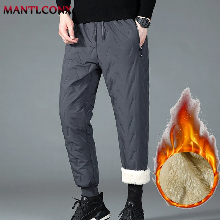 Thicken Warm Winter Pants for Men Sweatpants Casual Thicken Joggers Pants Male Thermal Trousers Black Gray Pants Men Windbreak